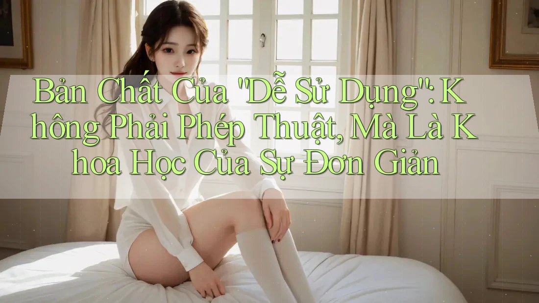 Bản Chất Của “Dễ Sử Dụng”: Không Phải Phép Thuật, Mà Là Khoa Học Của Sự Đơn Giản Bản Chất Của “Dễ Sử Dụng”: Không Phải Phép Thuật, Mà Là Khoa Học Của Sự Đơn Giản
