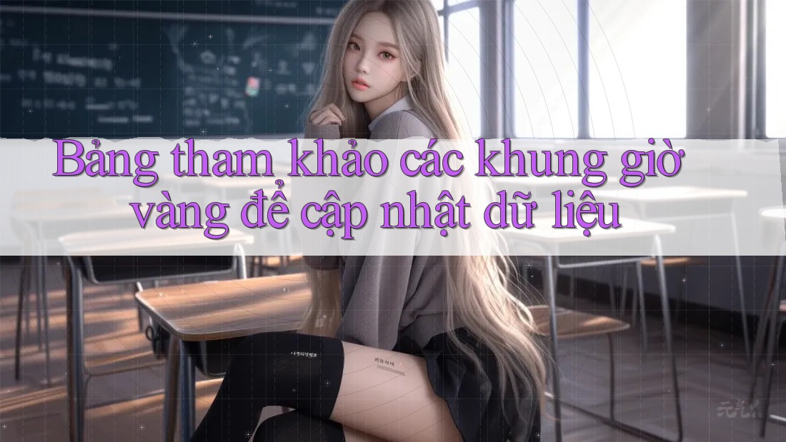 Bảng tham khảo các khung giờ vàng để cập nhật dữ liệu Bảng tham khảo các khung giờ vàng để cập nhật dữ liệu