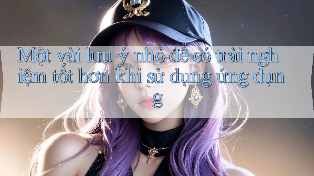 Một vài lưu ý nhỏ để có trải nghiệm tốt hơn khi sử dụng ứng dụng Một vài lưu ý nhỏ để có trải nghiệm tốt hơn khi sử dụng ứng dụng