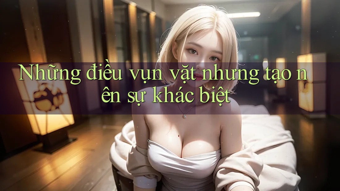 Những điều vụn vặt nhưng tạo nên sự khác biệt Những điều vụn vặt nhưng tạo nên sự khác biệt