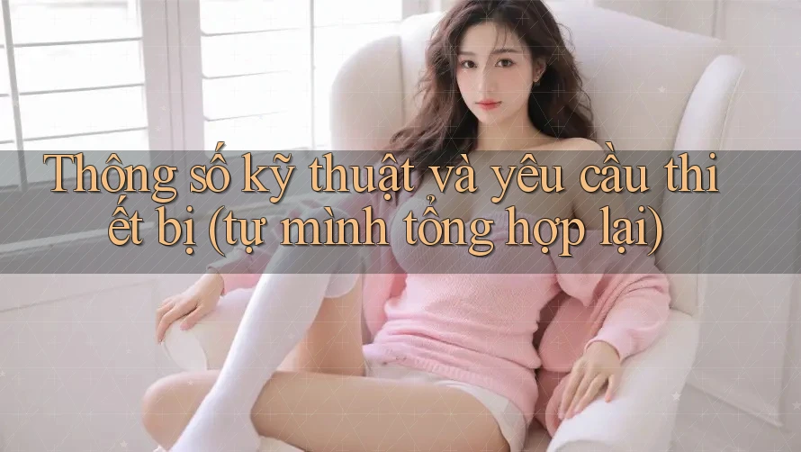 Thông số kỹ thuật và yêu cầu thiết bị (tự mình tổng hợp lại) Thông số kỹ thuật và yêu cầu thiết bị (tự mình tổng hợp lại)